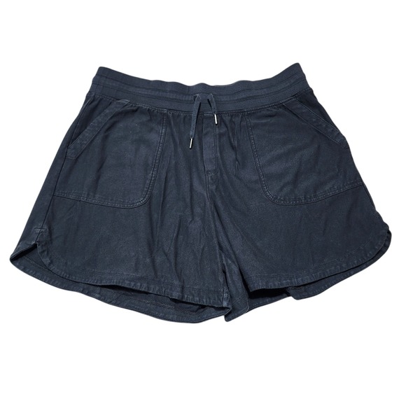 Athleta Black Sweat Shorts Lounge Drawstring Pockets Casual Size 2X - Picture 1 of 6